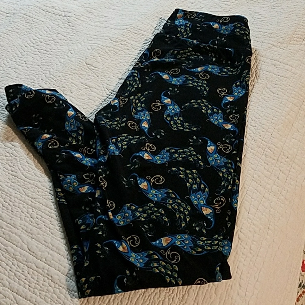 Lularoe peacock leggings, OS